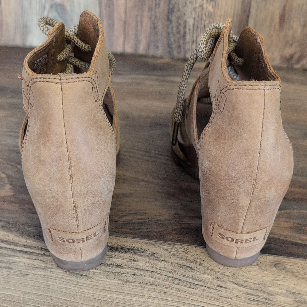 Sorel Joanie II Lace-Up Wedge Sandals 9                                     M430